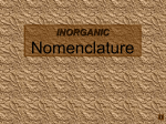Nomenclature - Normal Community High School Chemistry
