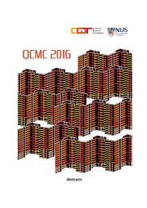 Abstracts - QCMC 2016 - Centre for Quantum Technologies