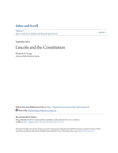 Lincoln and the Constitution - DigitalCommons@APUS