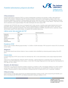 Familial adenomatous polyposis factsheet