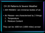 CH 20: Air Masses and Fronts