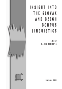 insight into the slovak and czech corpus linguistics
