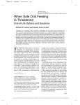 When Safe Oral Feeding Is Threatened