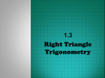 1.3 right triangle trigonometry