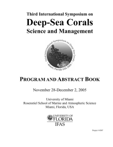 3rd International Symposium on Deep-Sea Corals