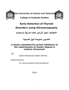 Early Detection of Thyroid Disorders using