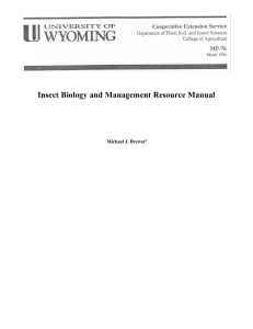 Insect Biology and Management Resource Manual