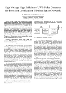 High Voltage High Efficiency UWB Pulse Generator for Precision