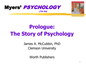 Prologue: Psych`s Roots