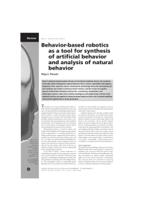 Behavior-based robotics as a tool for synthesis of artificial behavior