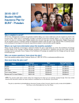 2016–2017 Student Health Insurance Plan for SUNY