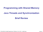 Java threads and synchronization