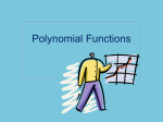 Polynomial Functions