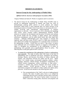 Interest Group for the Anthropology of Public Policy