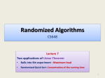 Lecture 7: Application of Union theorem: Maximum load