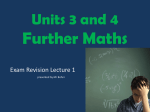 Units 3 and 4 Further Maths