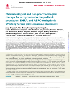 Pharmacological and non-pharmacological therapy for arrhythmias
