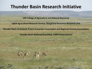 Thunder Basin Research Initiative UW College of Agriculture and