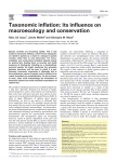 Taxonomic inflation: its influen ce on macroecology and conservation