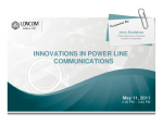 INNOVATIONS IN POWER LINE COMMUNICATIONS