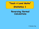 29 Reversing Normal calculations AQA