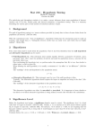 Stat 216 – Hypothesis Testing 1 Background 2 Hypotheses 3