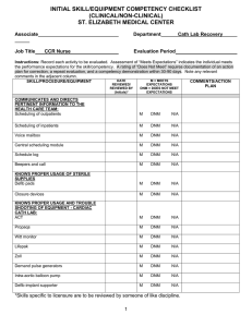 skill/procedure/equipment - St. Elizabeth Medical Center