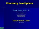 Michigan Pharmacy Law Update 2015