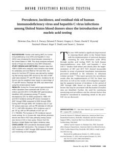 Prevalence, incidence, and residual risk of human