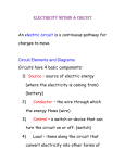 Electricity Within a Circuit - St. John Paul II Collegiate