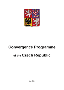 Convergence Programme of the Czech Republic