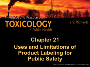 Principles and Practices of Toxicology in Public Health