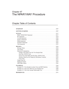 The NPAR1WAY Procedure