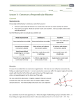 Lesson 3: Construct a Perpendicular Bisector