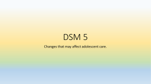 DSM 5 Changes that May Affect Adolescents