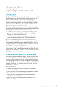 Appendix B — Hydrologic indicator sites - Murray