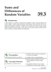 Sums and Differences of Random Variables