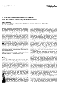 A relation between continental heat flow and the seismic reflectivity