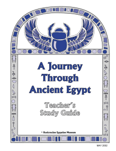 A Journey Through Ancient Egypt: Teacher`s