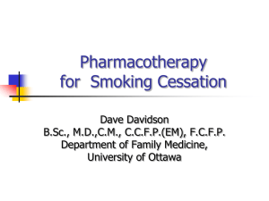 Pharmacotherapy for Smoking Cessation