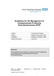 Management of Carbapenamase Producing Enterobacteriaceae