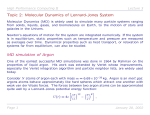 Topic 2: Molecular Dynamics of Lennard