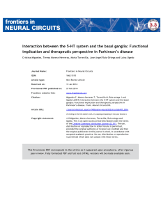 Interaction between the 5-HT system and the basal ganglia