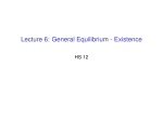 Lecture 6: General Equilibrium - Existence