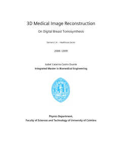 3D Medical Image Reconstruction - Estudo Geral