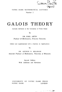 Artin E. Galois Theo..