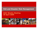 FAO and Disaster Risk Management - Inter