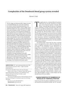 Complexities of the Dombrock blood group system