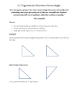 4.2 Trigonometric Functions of Acute Angles