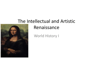 The Intellectual and Artistic Renaissance